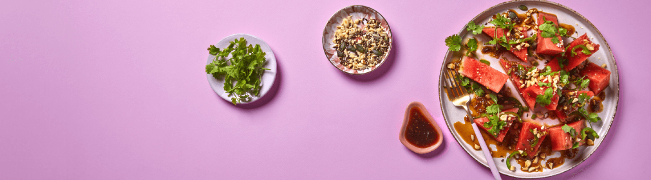 Spicy Watermelon Salad recipe by Checkers Africa, featuring Simple Truth Coconut Sugar. 