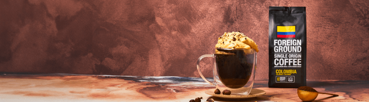 Make the Ultimate Hazelnut Latte recipe by Checkers with Foreign Ground Single Origin Coffee Beans and Nutella.