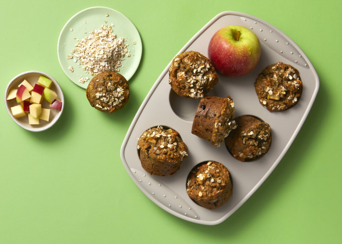 Apple & Cinnamon Oat Muffins