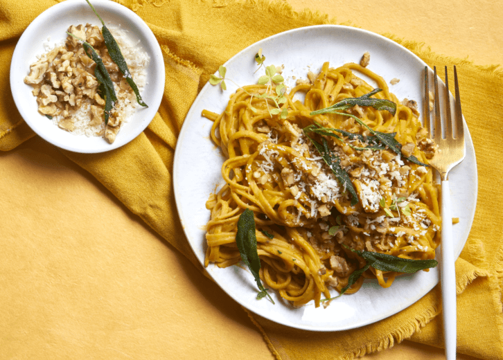 Creamy Butternut and Sage Pasta recipe with Simple Truth Vegan Sweet Potato Noodles, exclusive to Checkers Africa. 