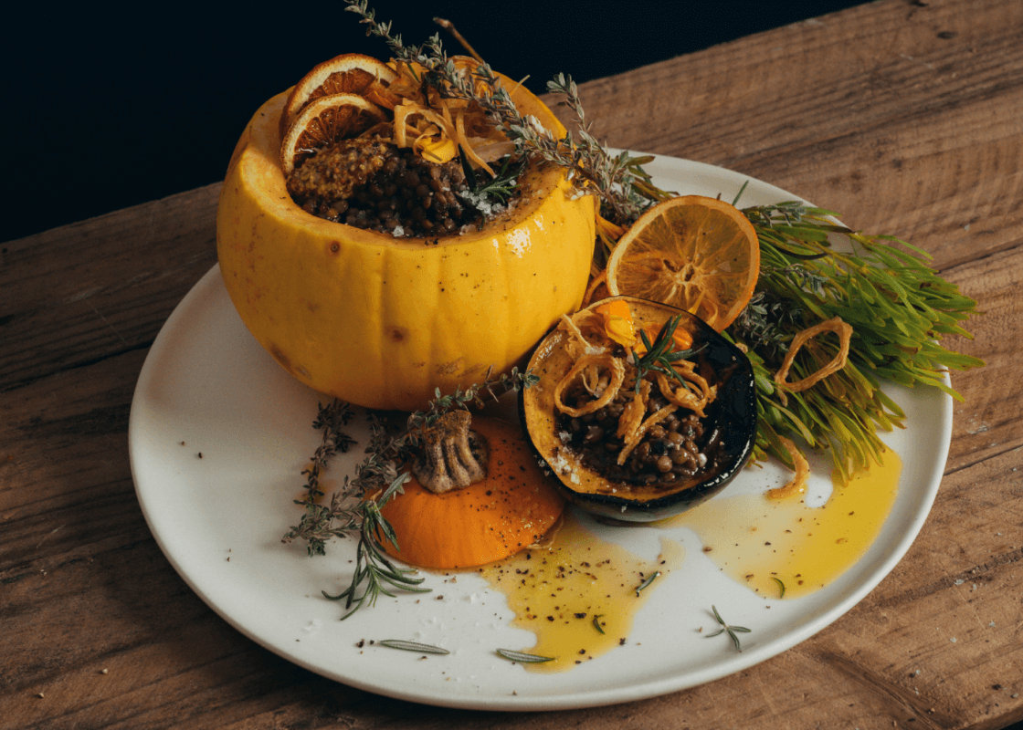 Whole Roasted Pumpkin and Grain Salad recipe for Checkers Namibia.