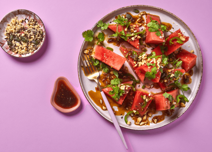 Spicy Watermelon Salad recipe by Checkers Africa, featuring Simple Truth Coconut Sugar. 