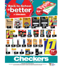Checkers Back To School Promotion